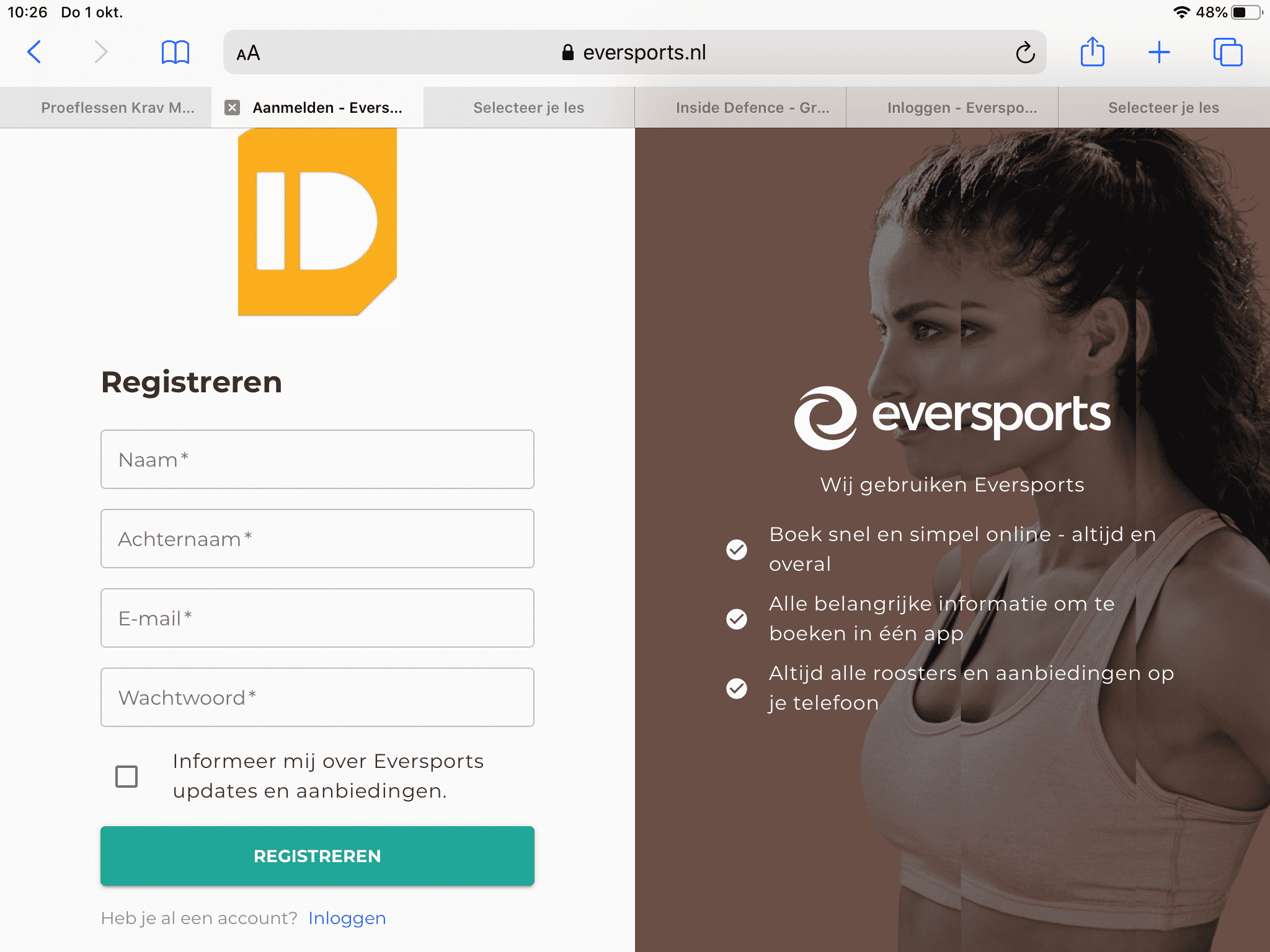 Vul het formulier in Vul het formulier in