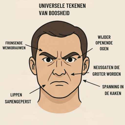 Universele tekenen van boosheid